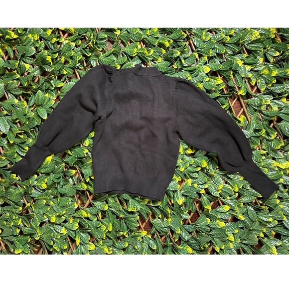 Zara Black Sweater Dramatic Sleeves Size Small - Picture 5 of 5